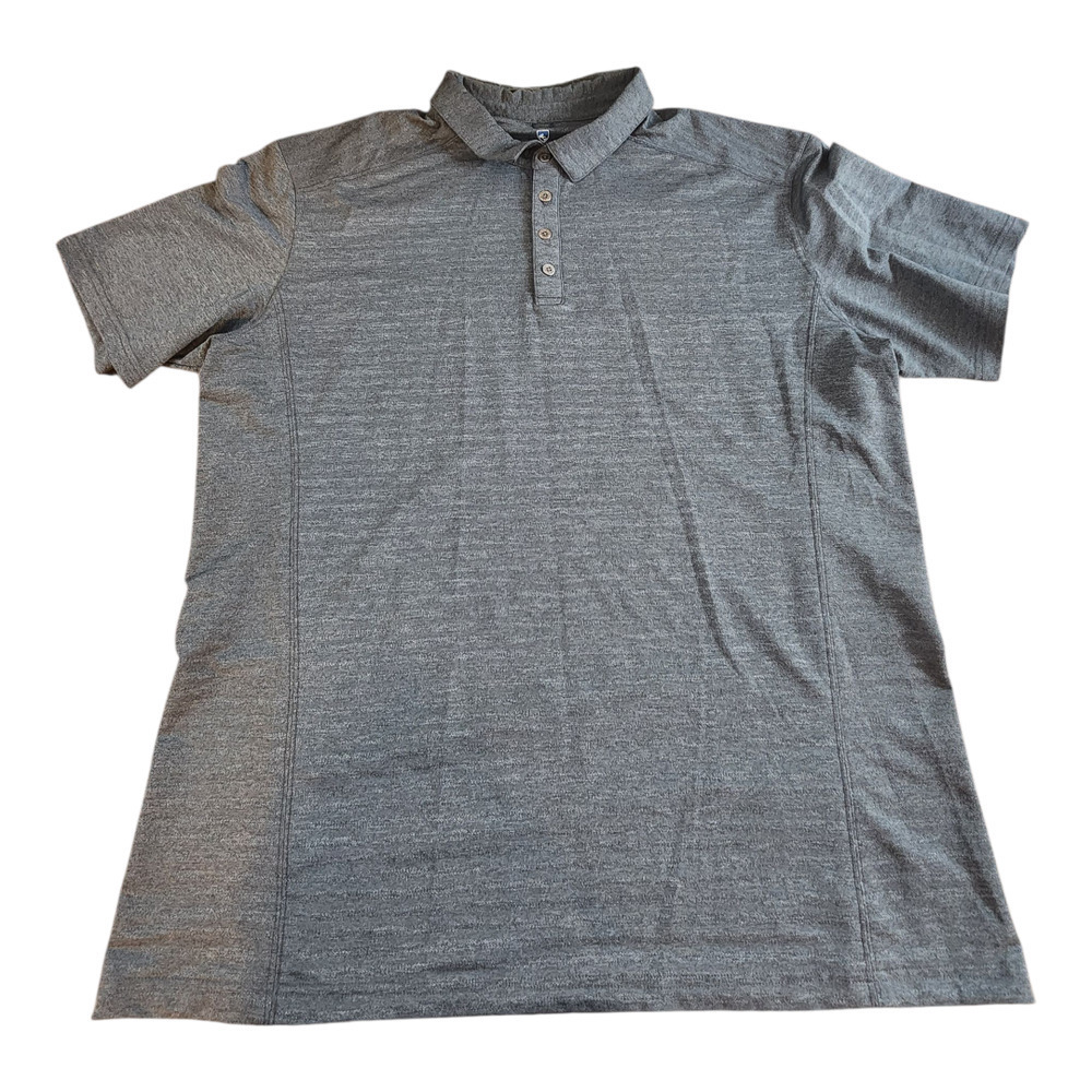 Kuhl mens polo sz XLarge gray short sleeve casual golf